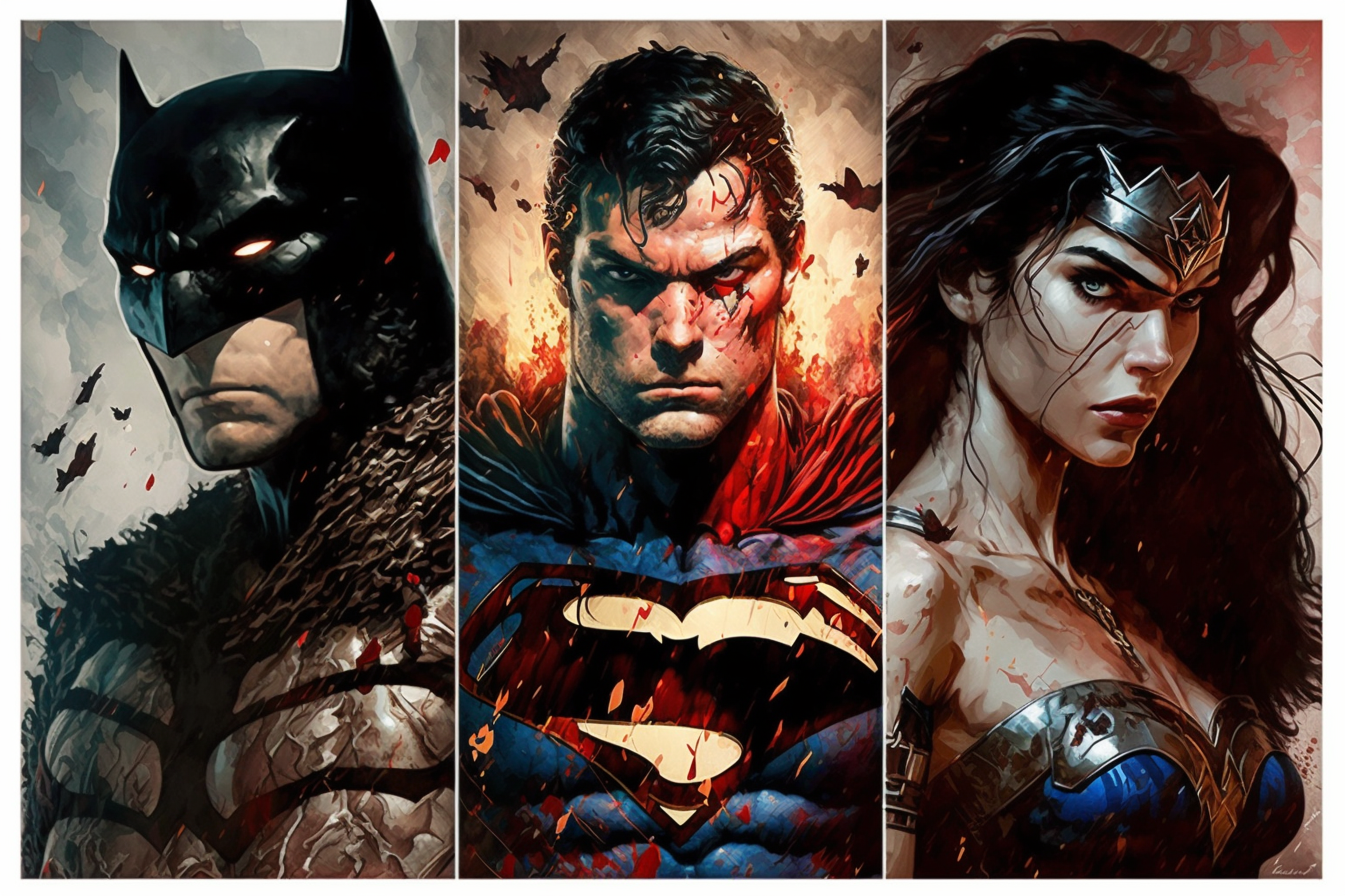 DC Comic - Batman, Wonder Woman, Superman by haddek on DeviantArt