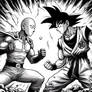 Saitama vs Goku - Lineart