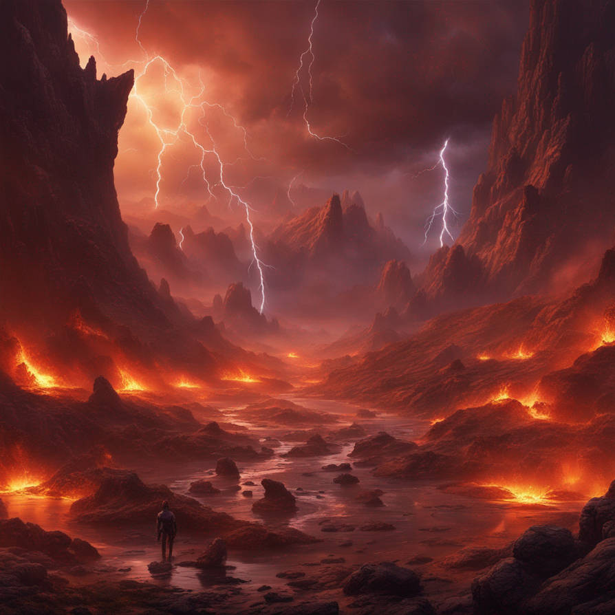 Alien Planet Raining Molten Iron , Molten Iron Riv by davarg53 on ...