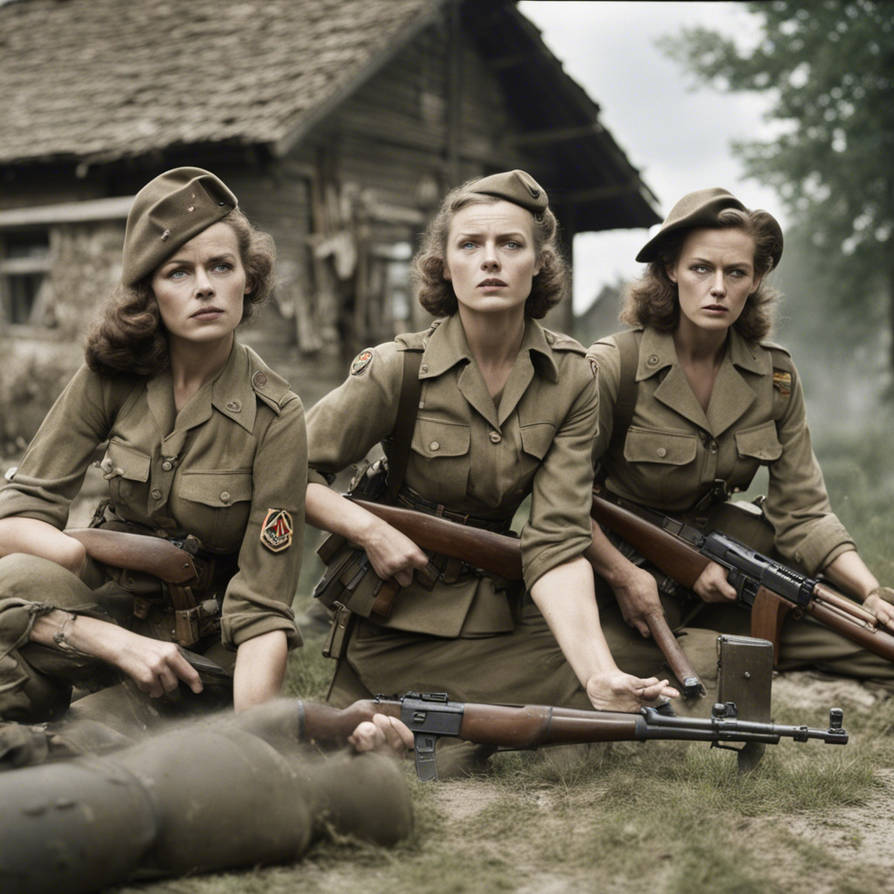 Ww2, Female Rangers In German Village, by davarg53 on DeviantArt