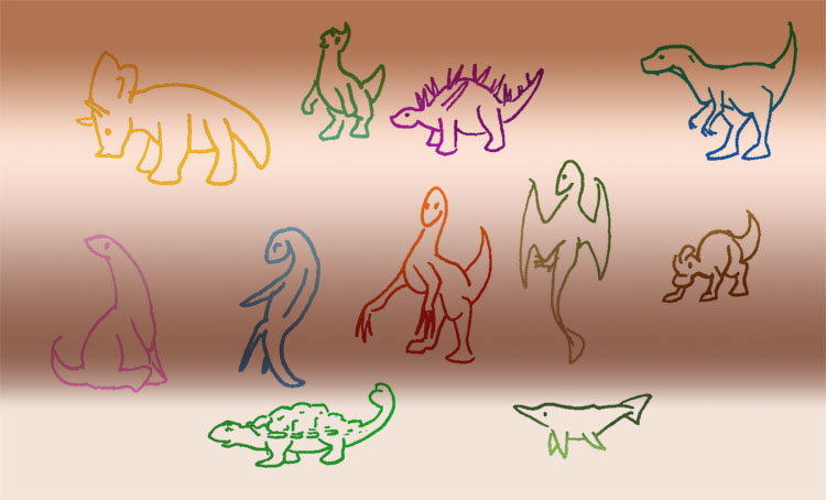 Dinosaur doodles