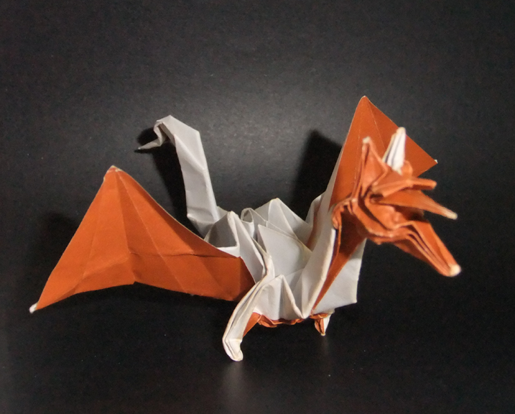 Piebald Origami Dragon