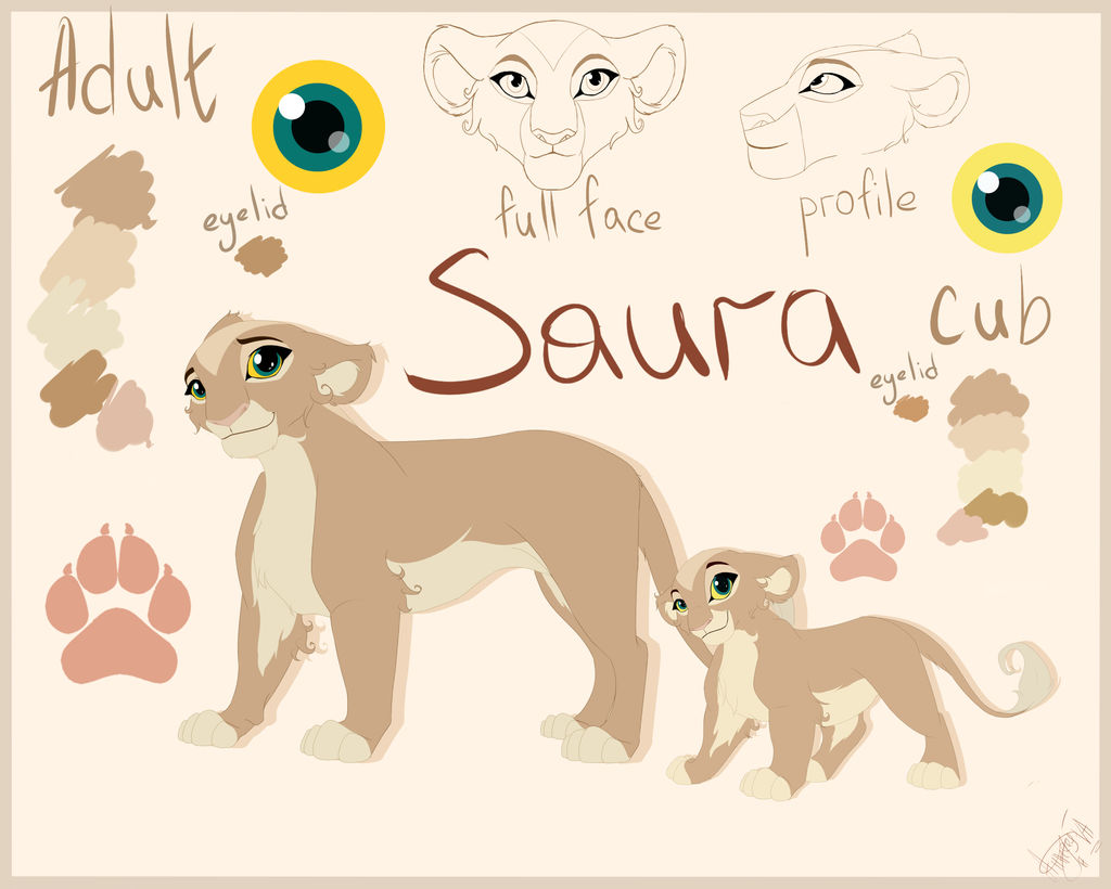 Saura character sheet by VishenkaArt on DeviantArt