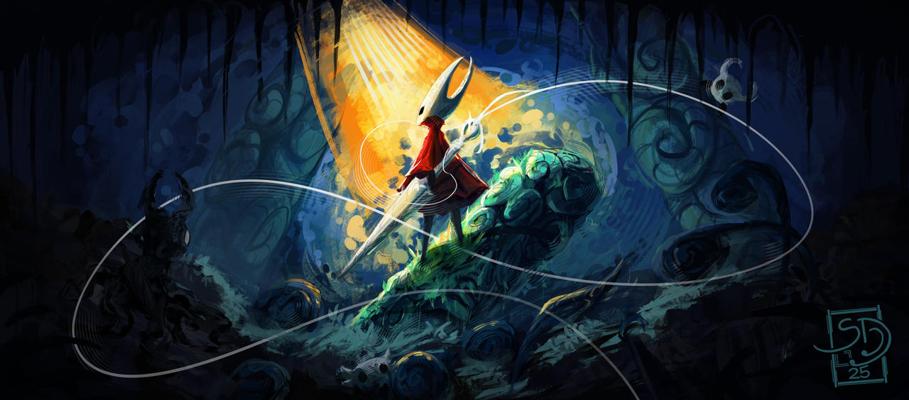 The fight of Nails - Silksong/hollowknight fanart