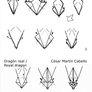 Origami: Royal dragon diagrams