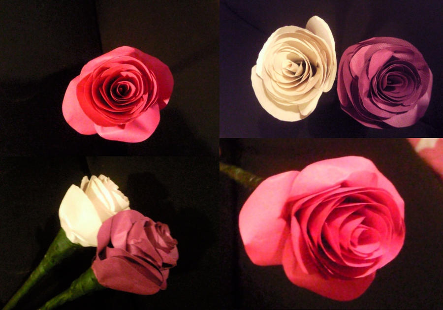Paper Moon Roses Paper Roses by Riolama on DeviantArt