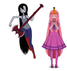 Adventure Time Marceline and Princess Bubblegum