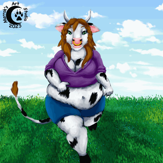 Fatcow Rear View Fat cow run cycle animation by MarroksArtStudio on DeviantArt
