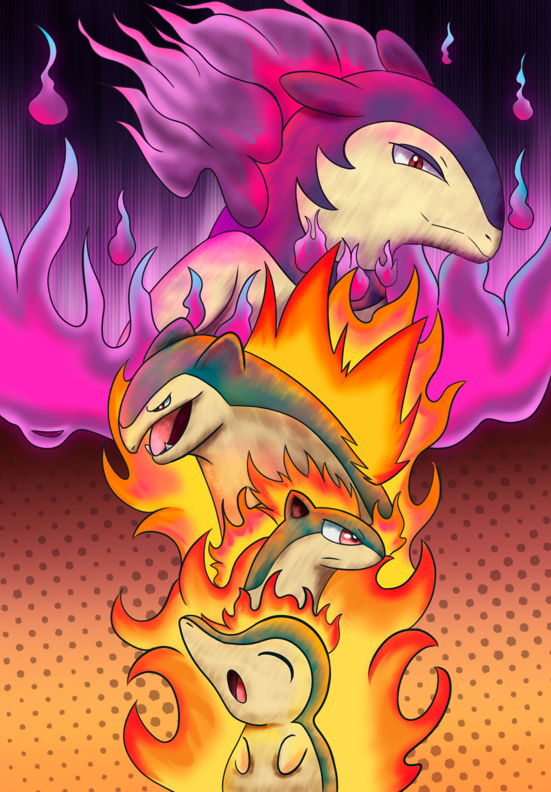 Eevolution Line Drawing Cyndaquil Evolution Line by Preedo on DeviantArt