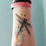 Dragonfly Watercolour Tattoo