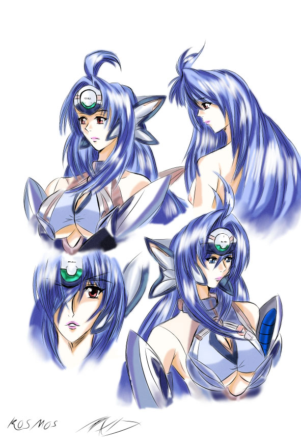 KOS-MOS Xenosaga artwork illustration