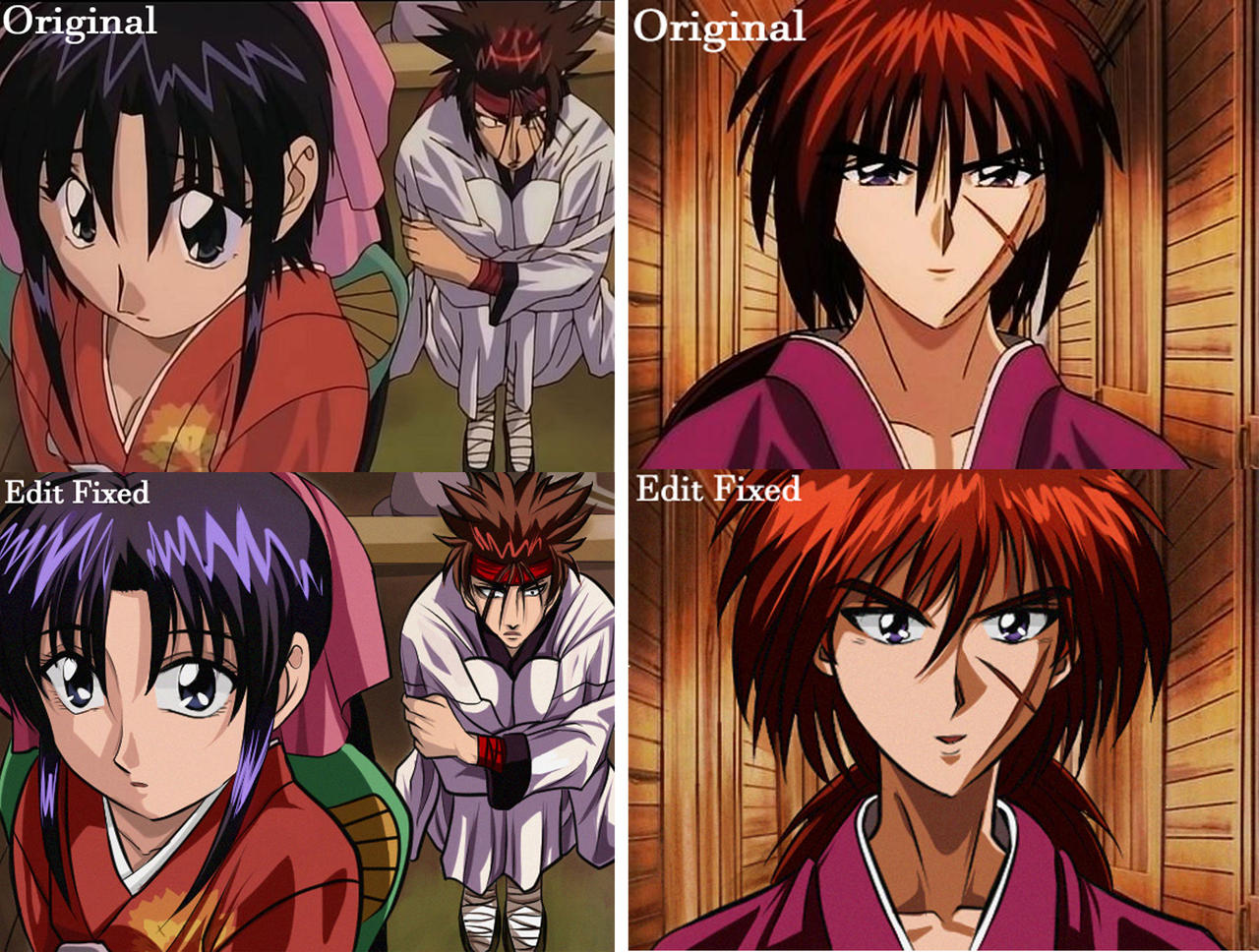 Rurouni Kenshin episode 22 Old vs Edited by Penzoom on DeviantArt