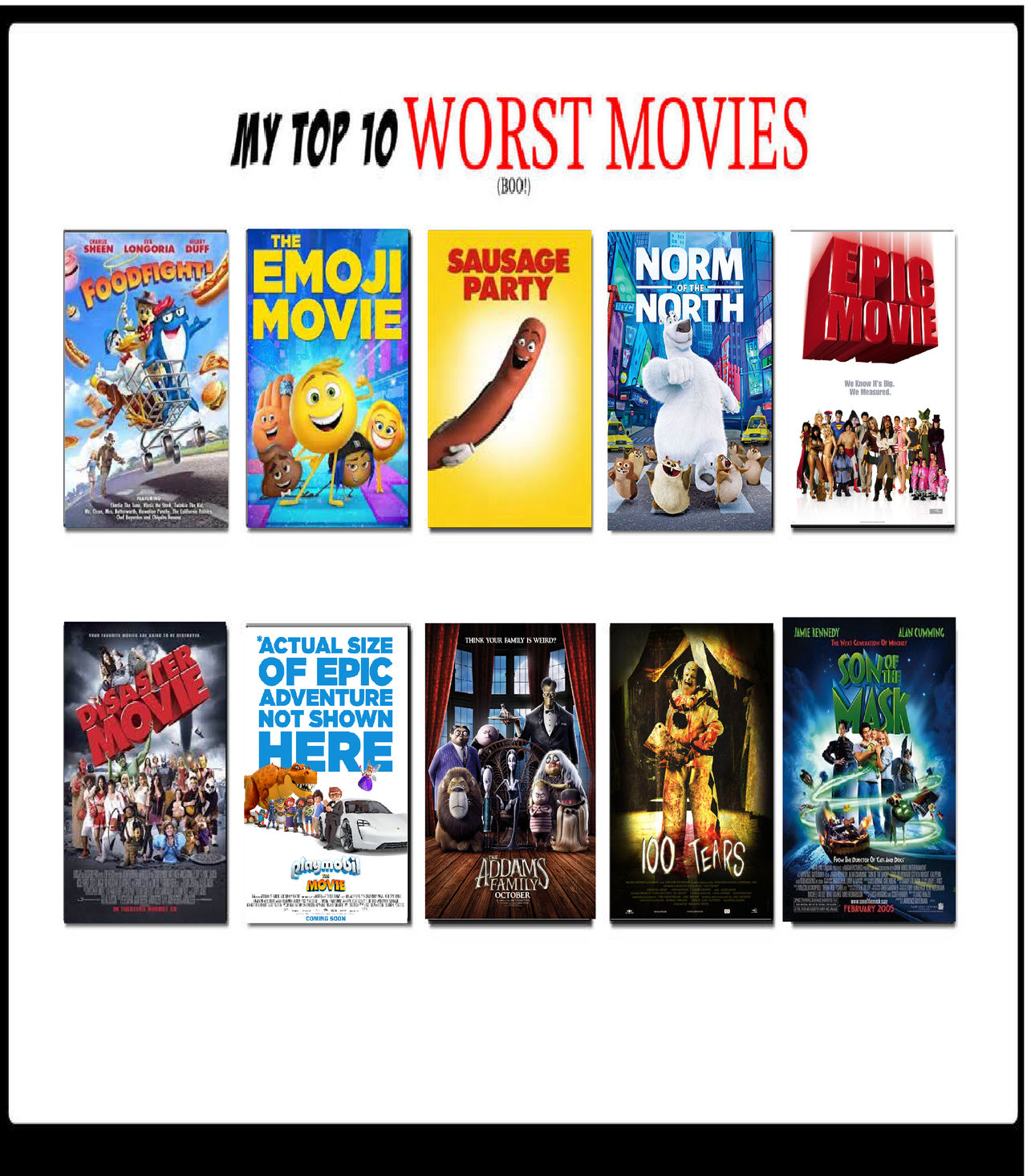My Top 10 Worst Movies by Ammann415 on DeviantArt