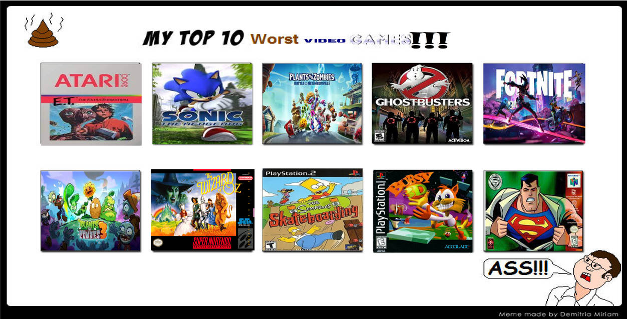 Worst Video My Top 10 Worst Video Games by Ammann415 on DeviantArt