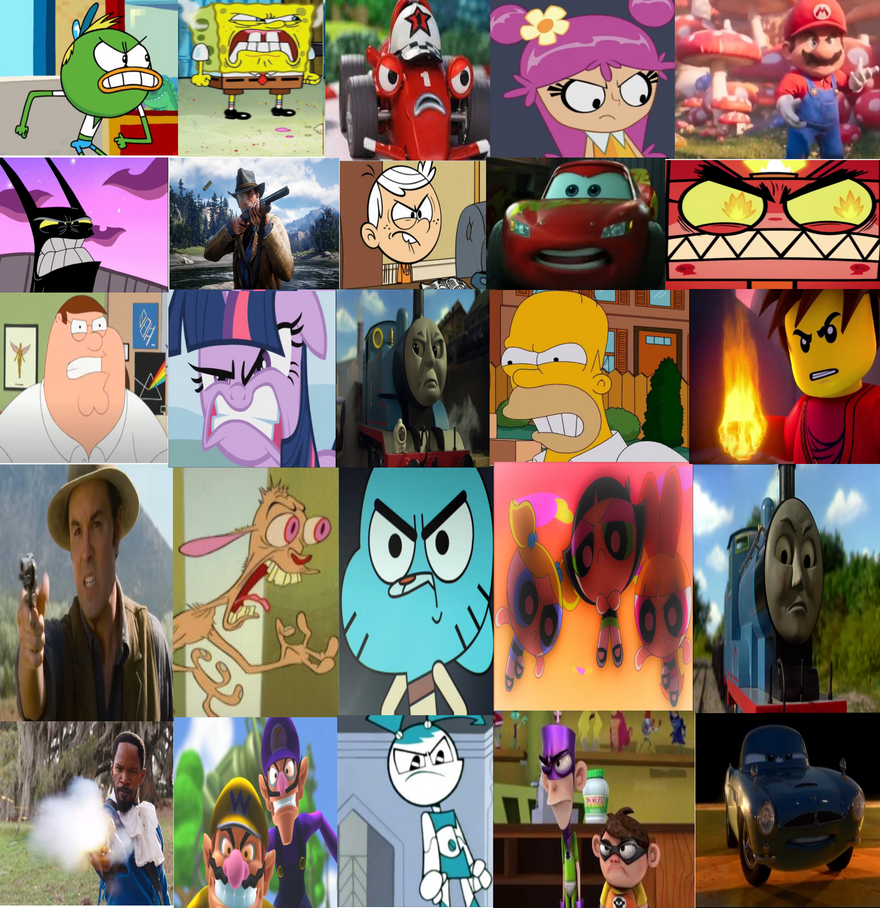 20 Angry Characters Reaction by Ammann415 on DeviantArt