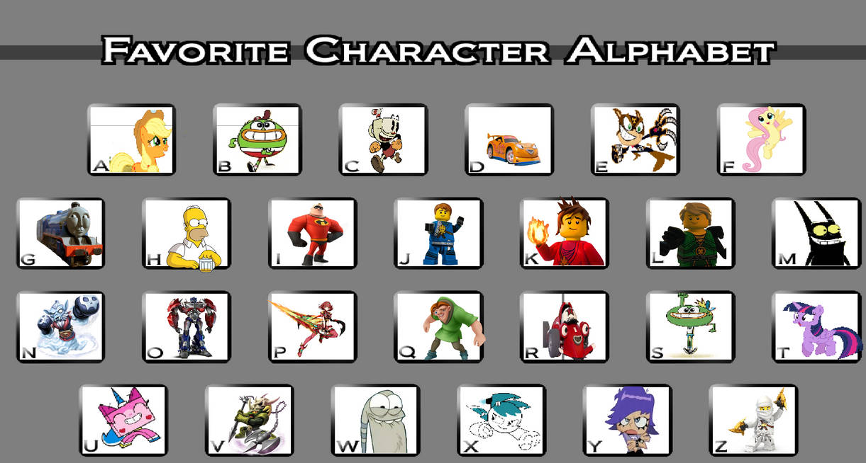 My Favorite Characters Alphabet by Ammann415 on DeviantArt