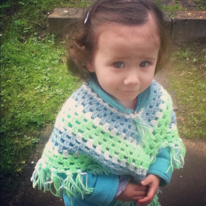 my niece and her poncho