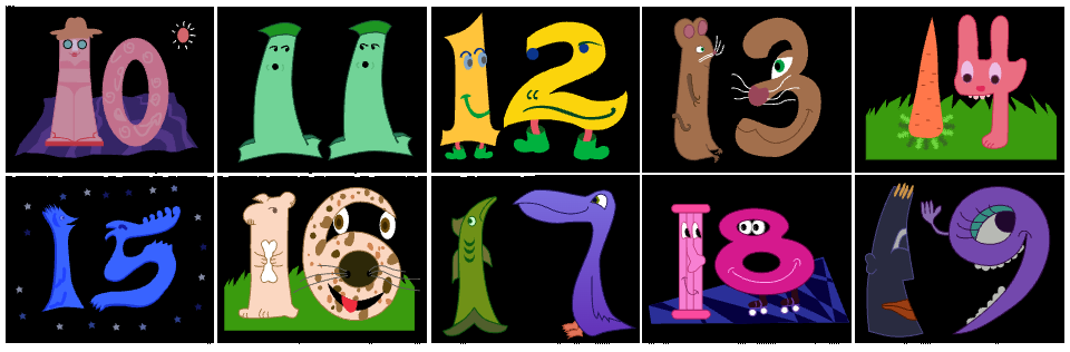 Number Creature Gradient Number creatures 10-19 vectorized by percy1327 on DeviantArt