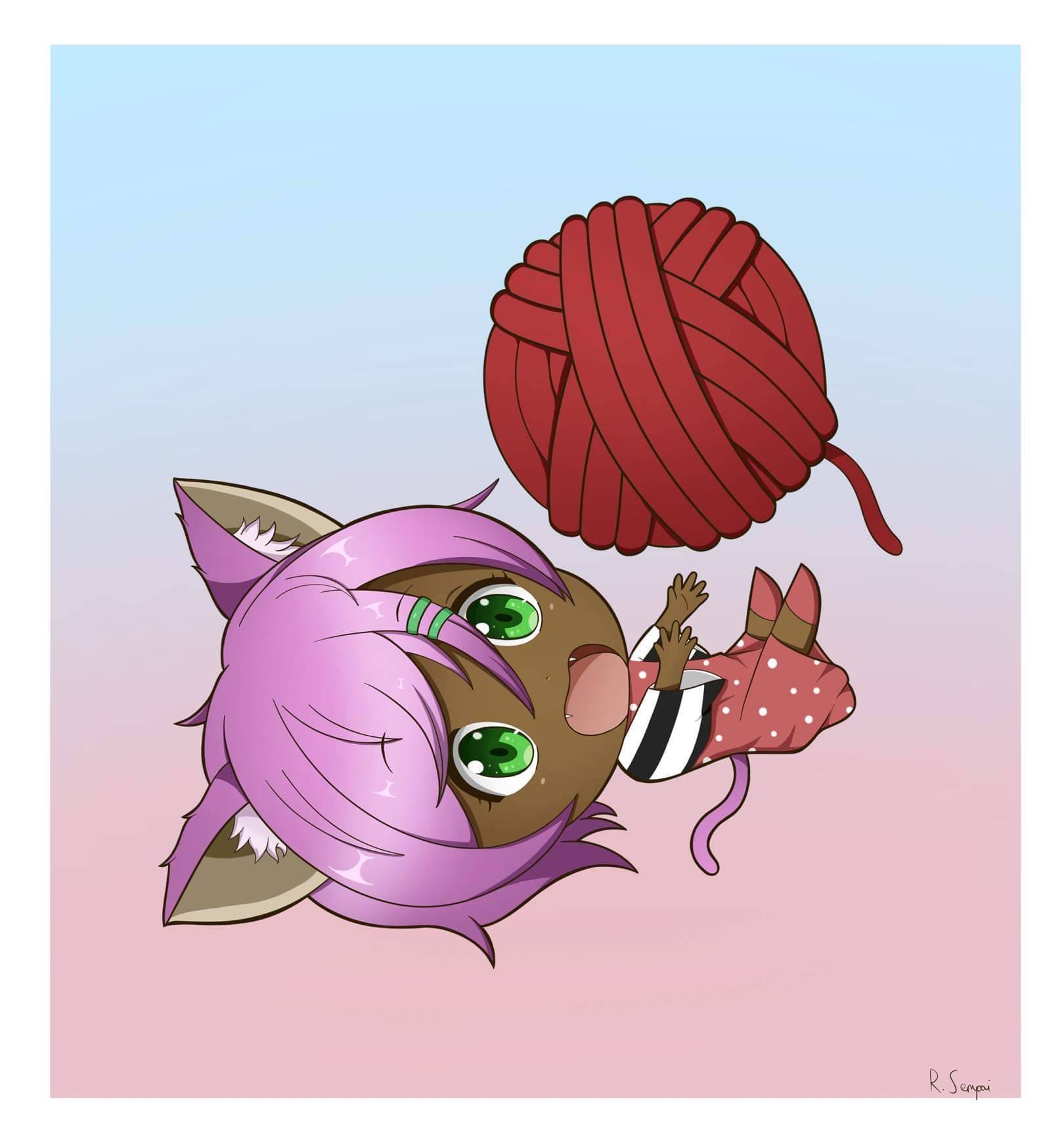 Chibi playtime (Prints Available)
