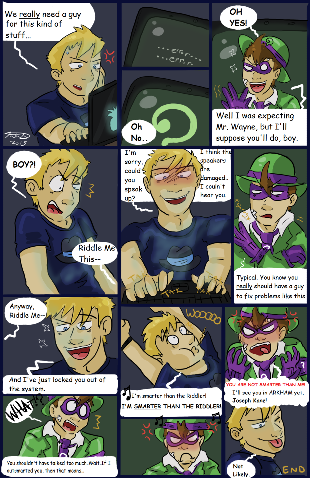 Smarter Than The Riddler (by Rhys and irishimo)