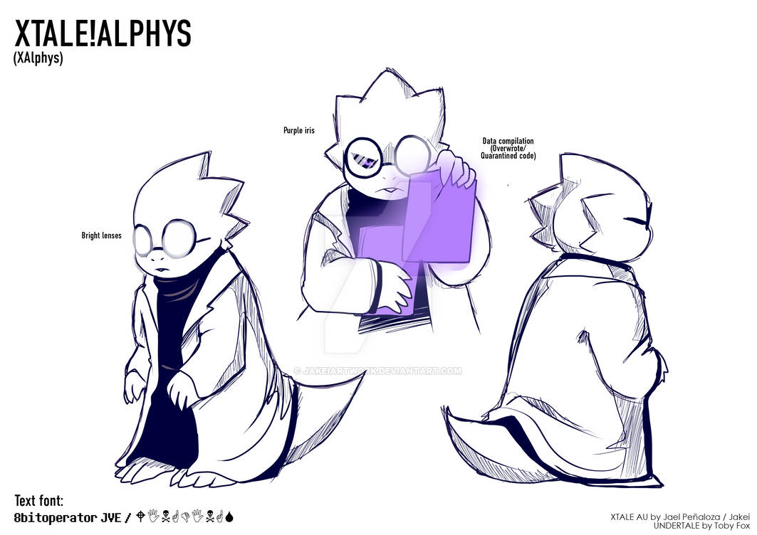 XTALE ALPHYS Reference Sheet by JakeiArtwork on DeviantArt