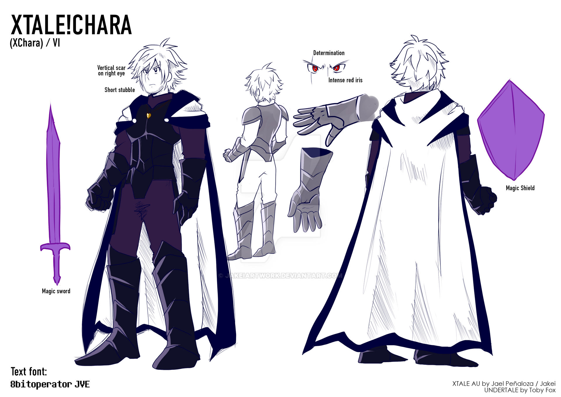 XTALE CHARA Reference Sheet 1 by JakeiArtwork on DeviantArt