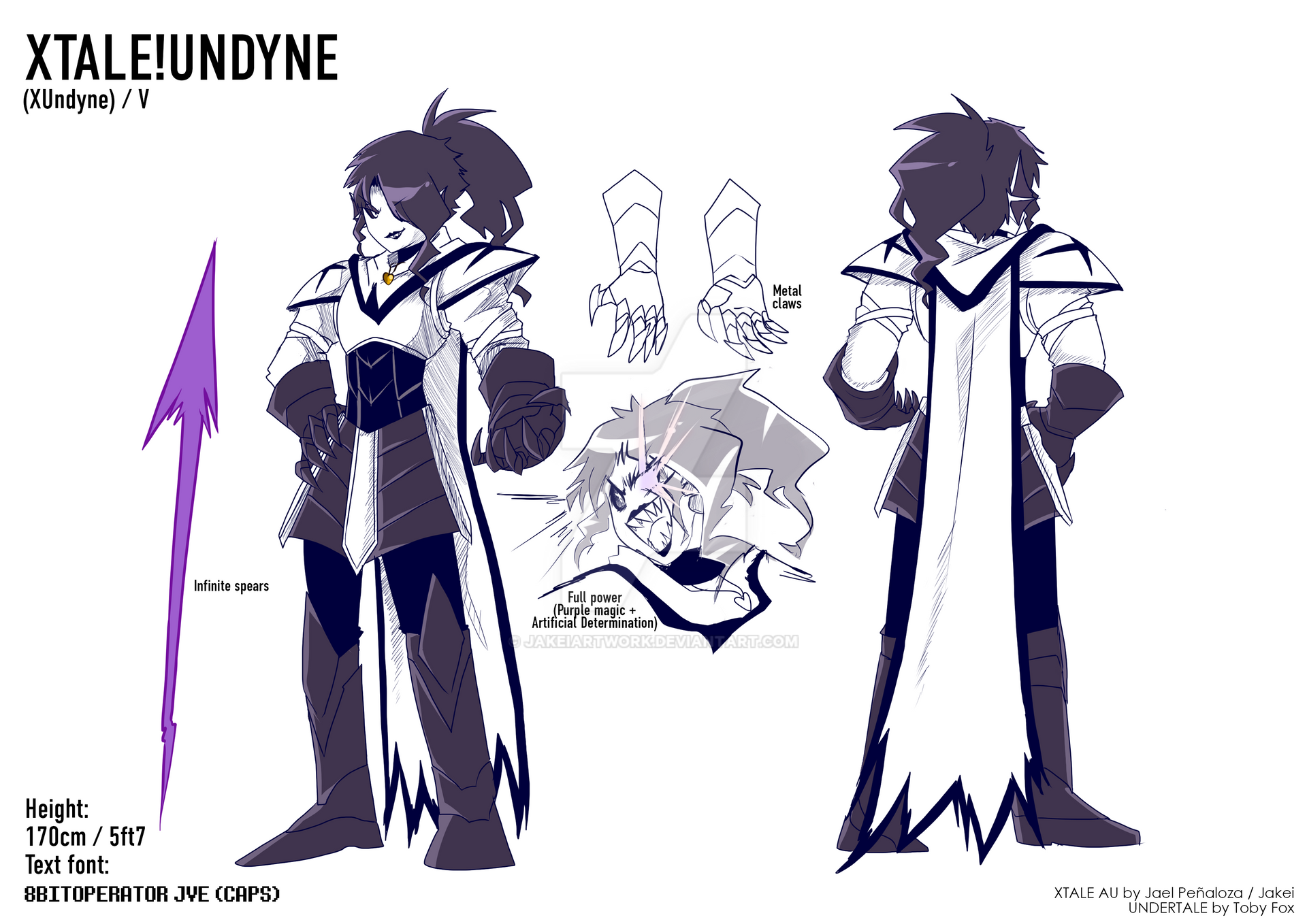 Xtale Ink XTALE UNDYNE Reference Sheet by JakeiArtwork on DeviantArt