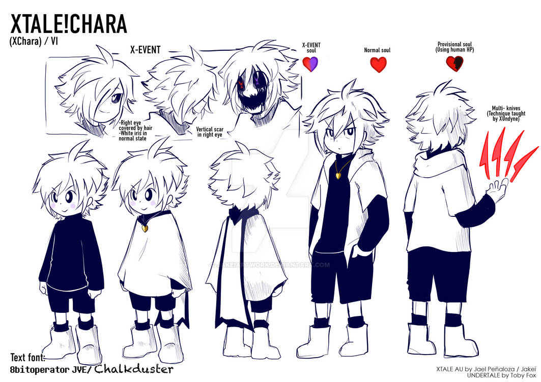 XTALE CHARA Reference Sheet 1 by JakeiArtwork on DeviantArt