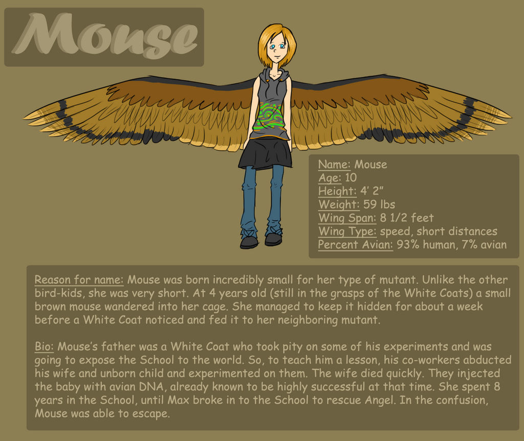 Maximum Ride OC: Mouse by Free-Fall-Angel on DeviantArt