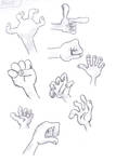 study cartoon hands by letiza