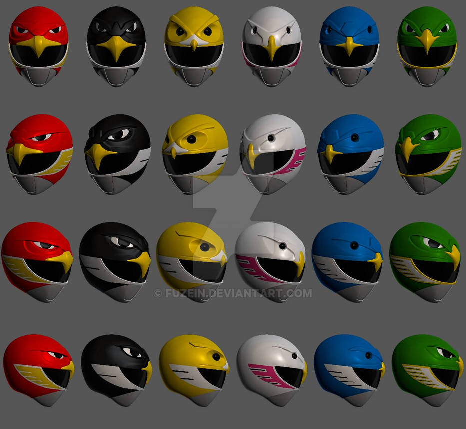 Sentian Jerman Choujin Sentai Jetman Complete Helmets by fuzein on DeviantArt