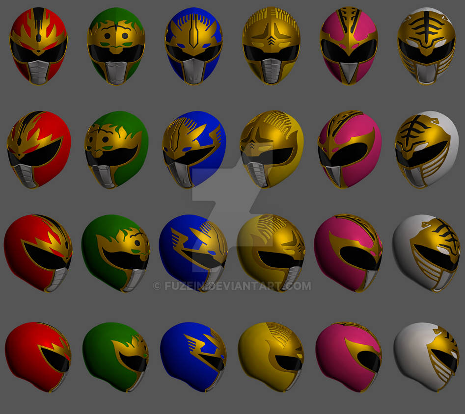 Gosei Sentai Dairanger Helmets by fuzein on DeviantArt