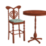 Bar stool and table by LuxXeon