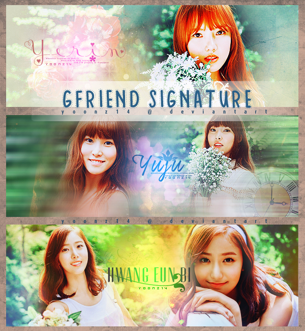 SinB, Yerin and Yuju GFriend Signature