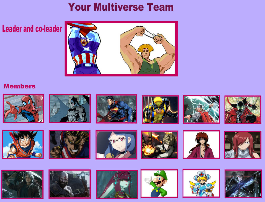 My Multiverse Team by falconreachhero on DeviantArt