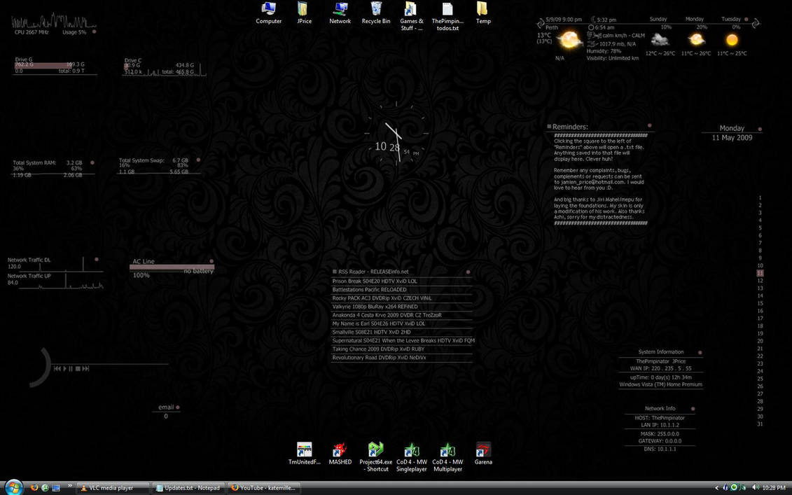 taboo_Vision Rainmeter skin. by jamien-price