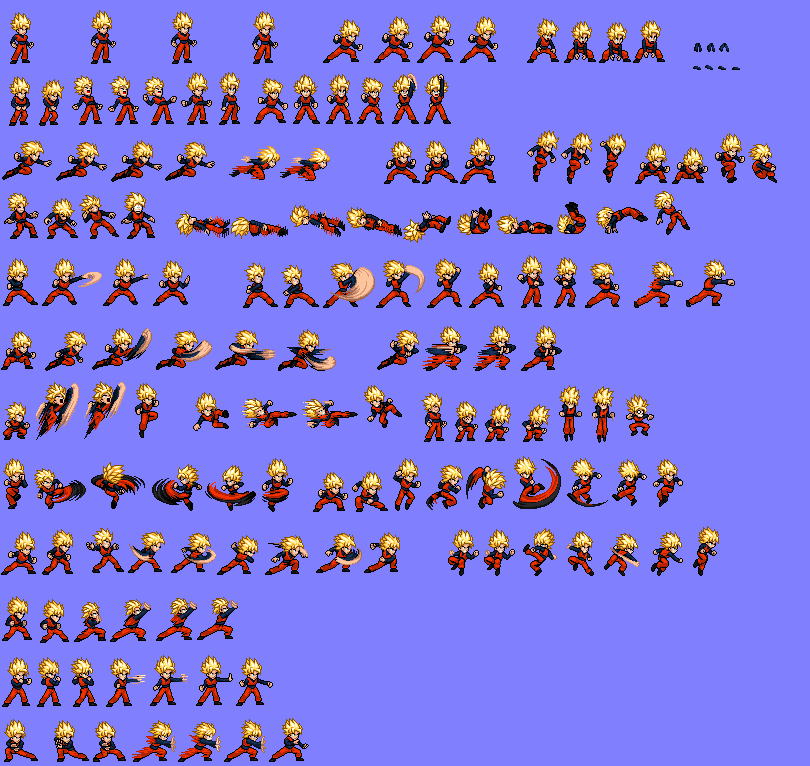 Jus Deviantart Sprites JUS GotenSSJ by jonodio369 on DeviantArt