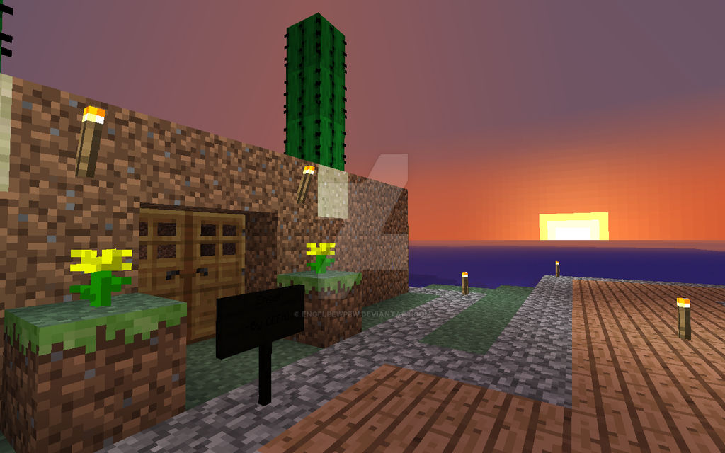 Minecraft Sunset Blocks MINECRAFT SUNSET by EngelPewPew on DeviantArt
