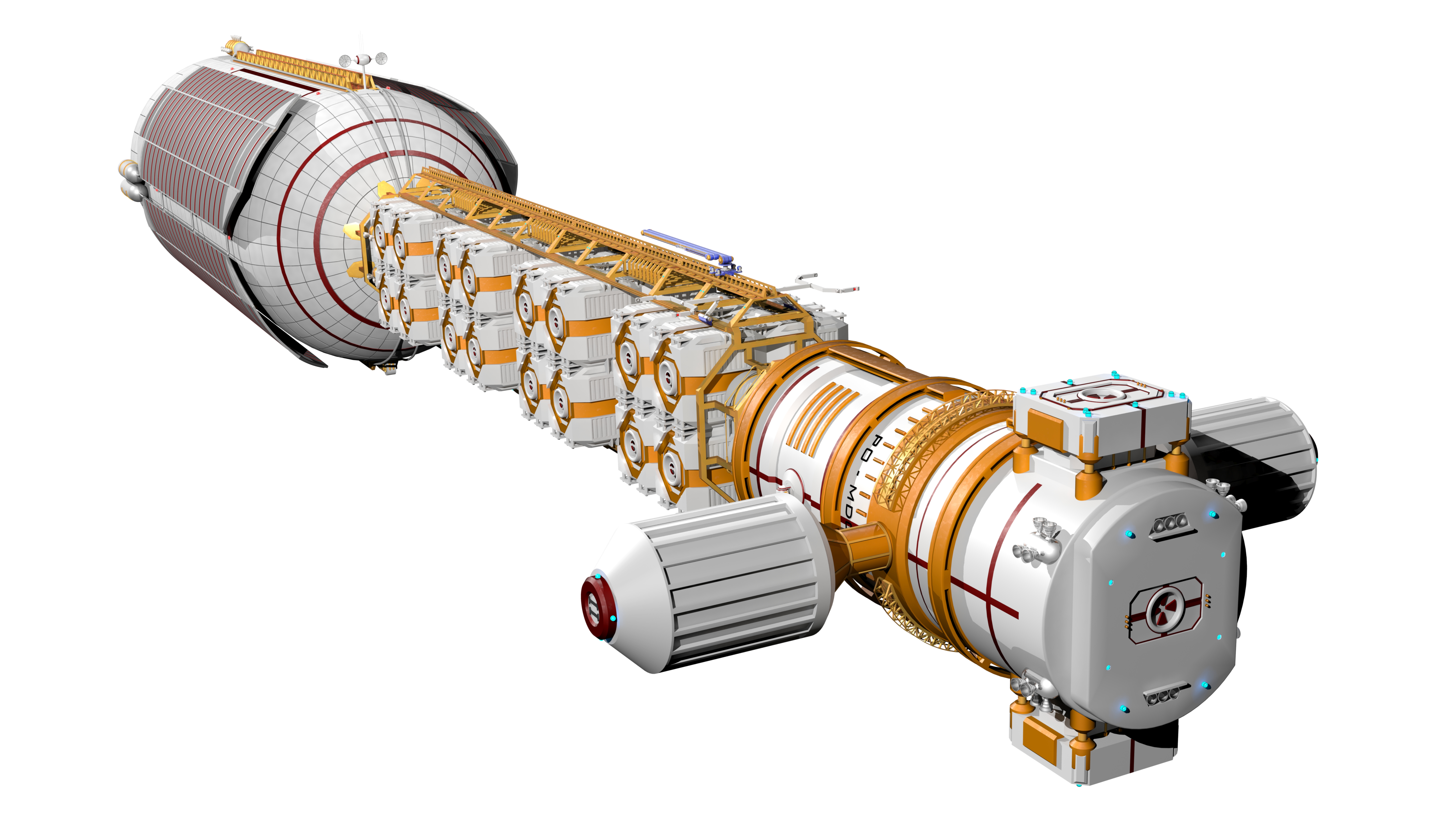 realistic space cargo ship
