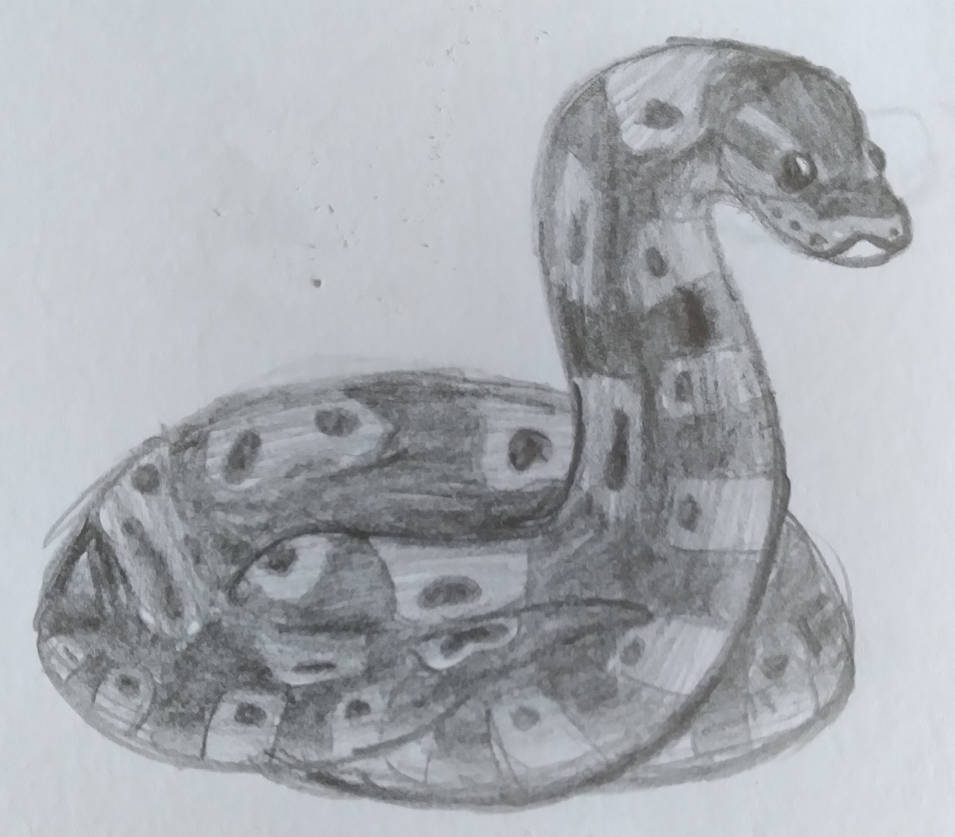 Ball Python Full Sketch by NibbleDrake14 on DeviantArt