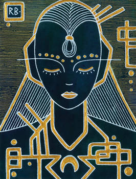 From Sketchbook. Priestess of Circuits