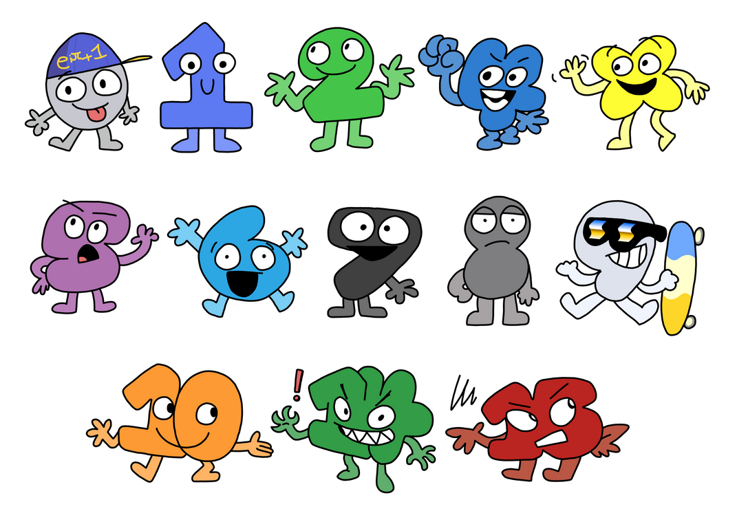 BFDI's Algebraliens drawn by their respective VAs by ParaWarnerViacom ...