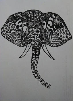 Zentangle Elephant