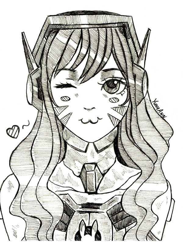 D.va | Inktober #7 by YunaAnn