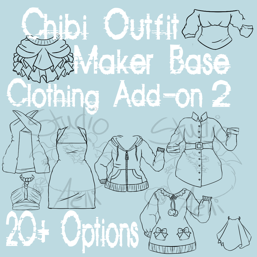 Waitress Chibi Outfit Maker Add-on 2! $4/400 pts