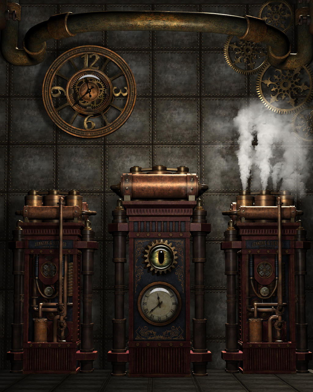 Steampunk Background 4