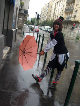 Yuuta cosplay - In the rain