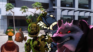 Springtrap, Tabi and Lobo scolds Mack and Marlin