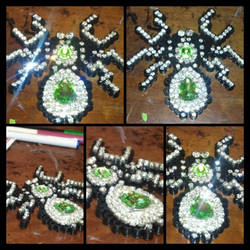 crystal perler spider