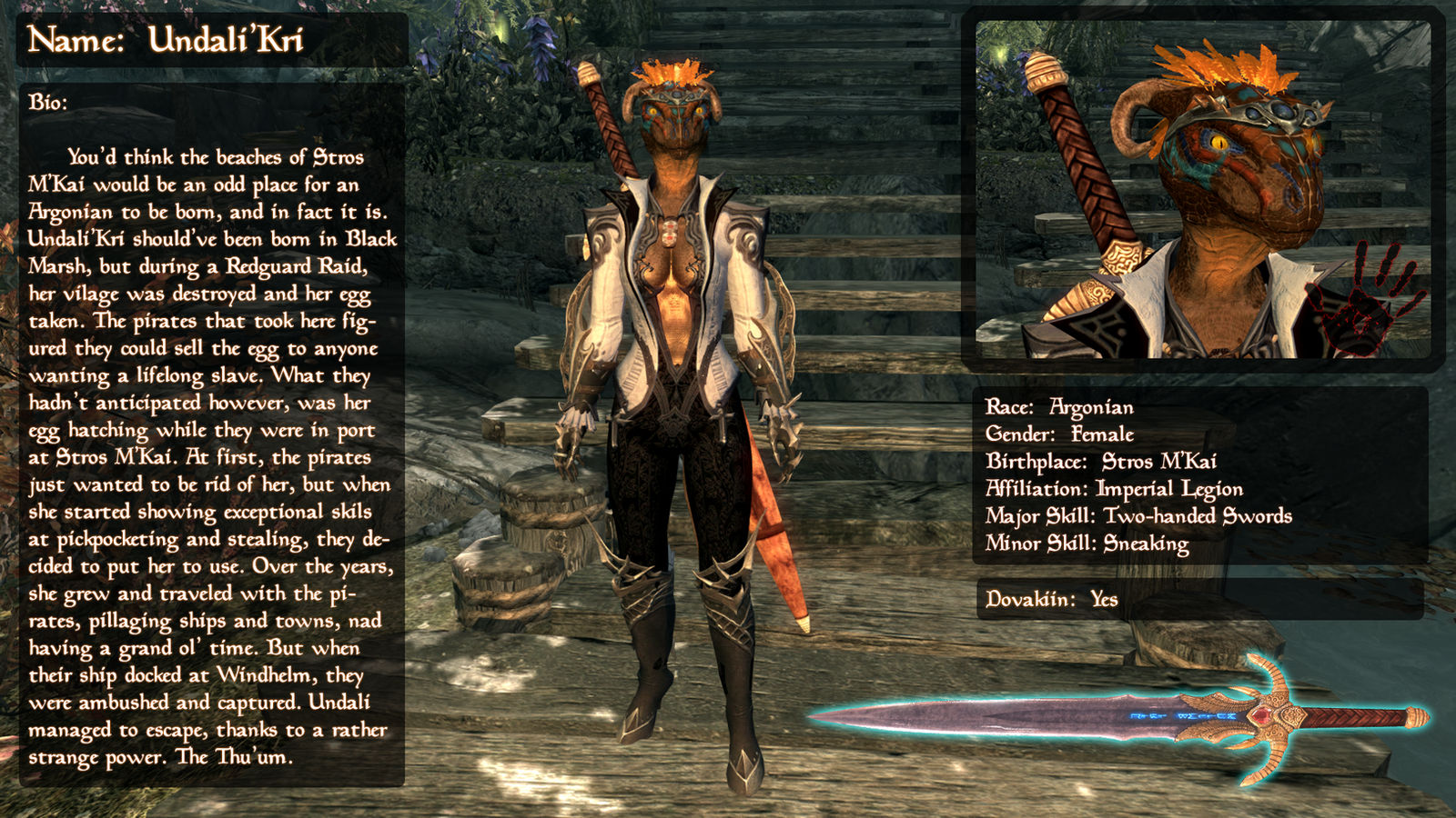 Skyrim OC Sheet:: Undali'Kri